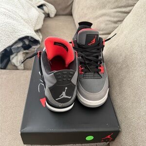 Jordan Kids Black and Red Sneakers